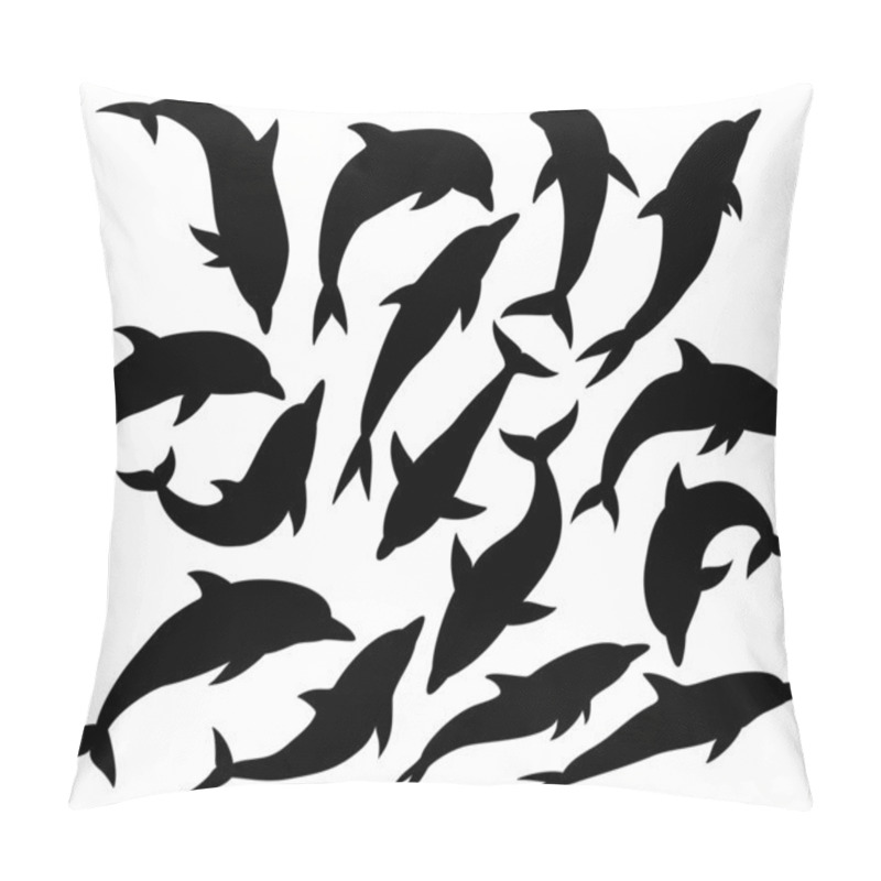 Personality  Dolphin Silhouette Pillow Covers