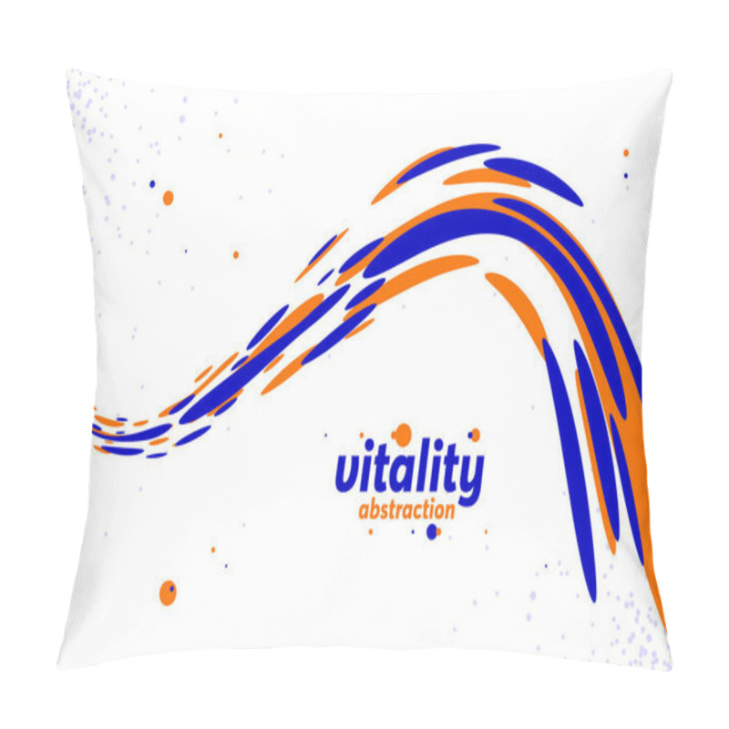 Personality  Abstract Curve Lines And Fluid Shapes Vector Background, Dynamic Energy Flow, Curvy Wavy Shapes Flowing In 3D Perspective Template For Cover Or Poster, Advertising Or Print. Pillow Covers