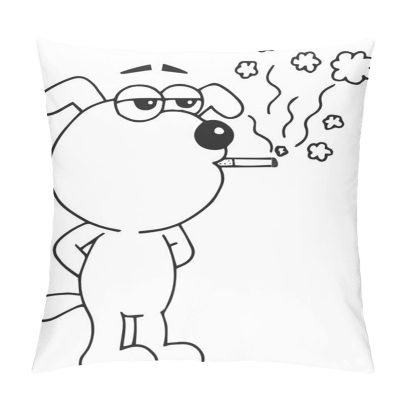 Personality  Dog Smoking Pillow Covers