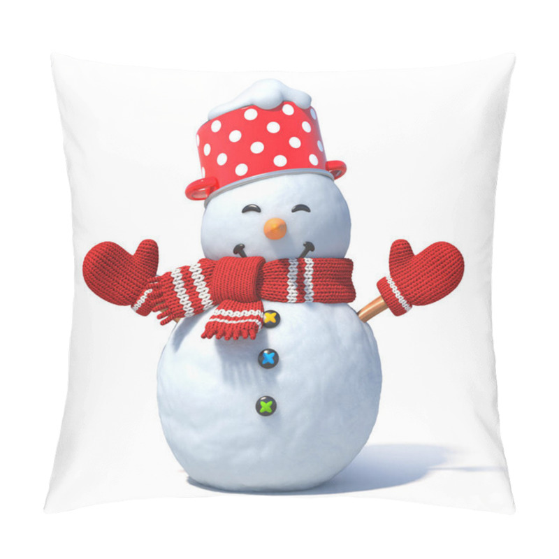 Personality  Isolated Snowman 3d Rendering Pillow Covers