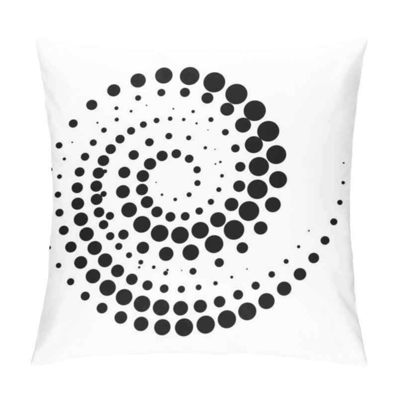 Personality  Abstract Vector Background With Halftone Dots Circle. Creative Geometric Pattern  Pillow Covers