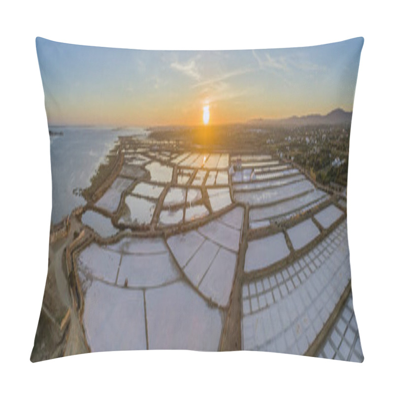 Personality  Sunset Aerial Panoramic View, In Ria Formosa Wetlands Natural Park. Algarve. Pillow Covers