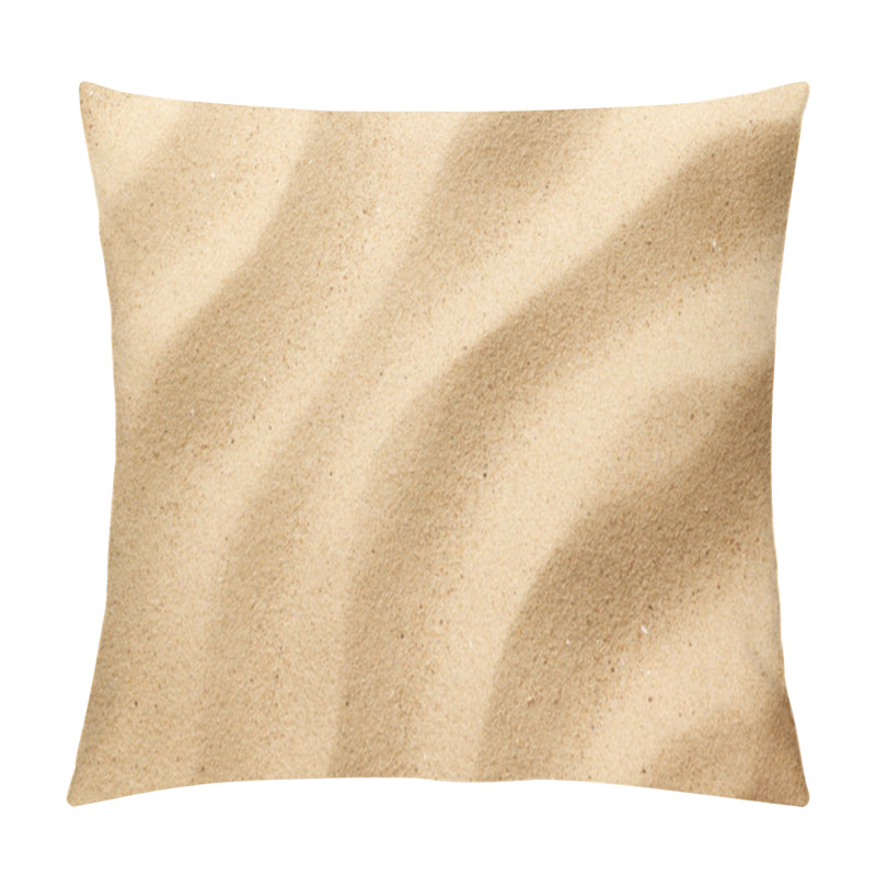 Personality  Wavy Sand Background For Summer Designs. Flat Lay, Top View Pillow Covers