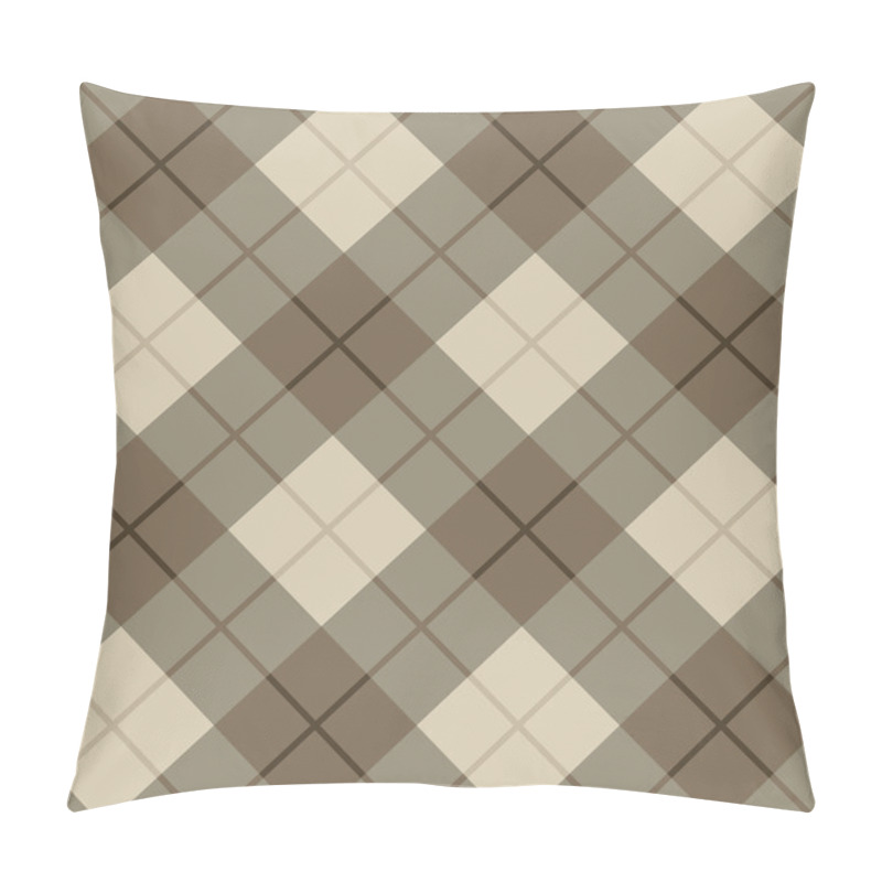 Personality  Bias Plaid_Brown-Beige Pillow Covers