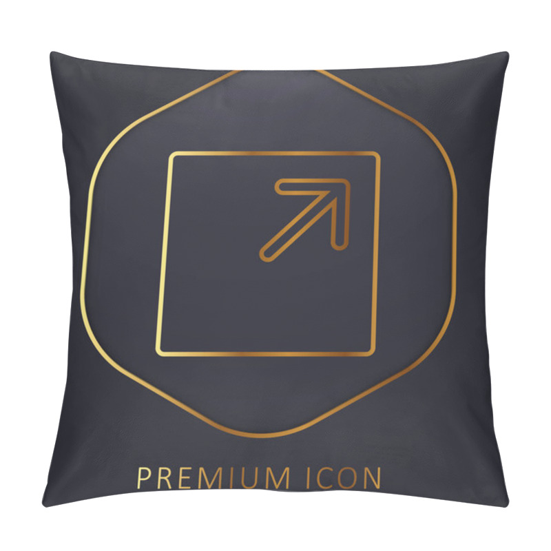 Personality  Arrow Golden Line Premium Logo Or Icon Pillow Covers