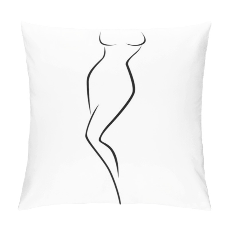 Personality  Abstract Female Body Contour  Pillow Covers