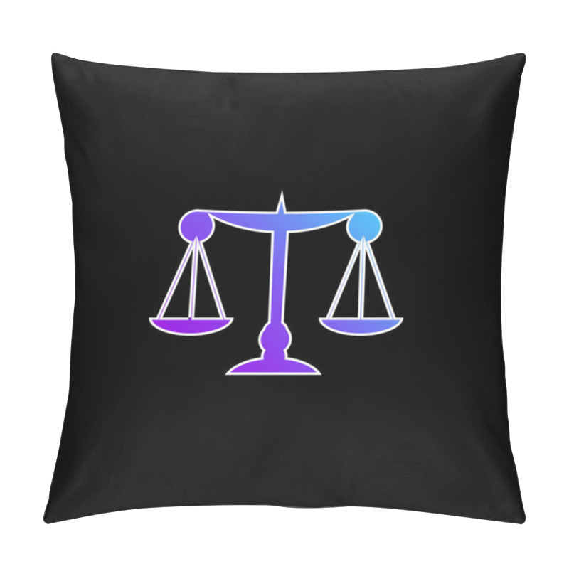 Personality  Balance Blue Gradient Vector Icon Pillow Covers