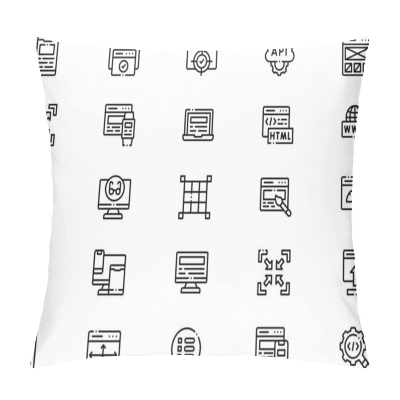 Personality  Responsive Design Icons Collection Is A Vector Illustration With Editable Stroke. Pillow Covers