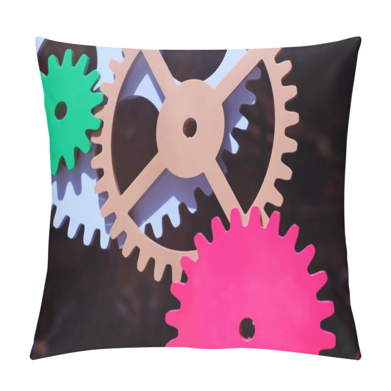 Personality  Machine Gears, Teamwork Pillow Covers