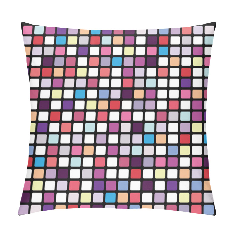 Personality  Retro Mosaic On Black Background Pillow Covers