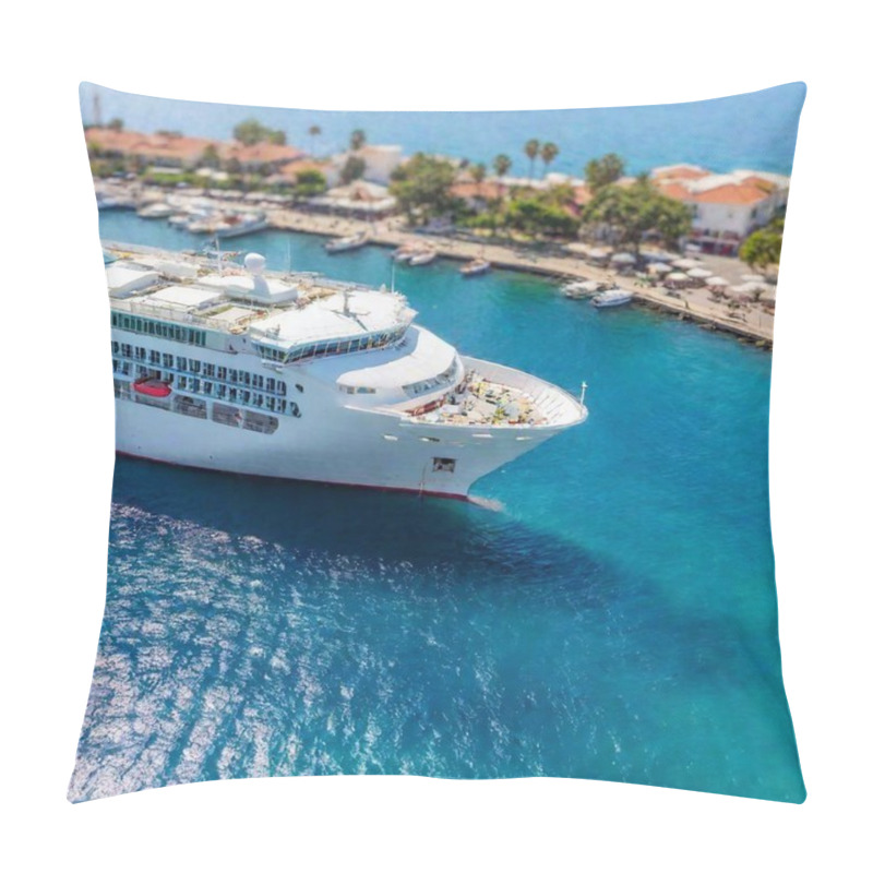 Personality  Cruise Ship In Red Sea Pillow Covers