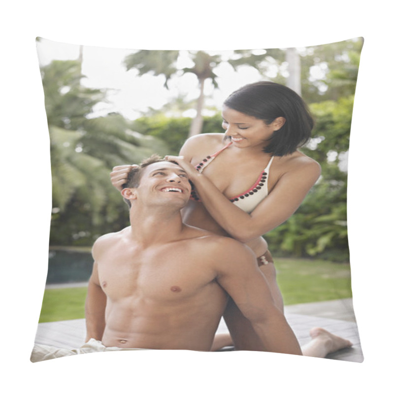 Personality  Woman Covering Man's Eyes Pillow Covers