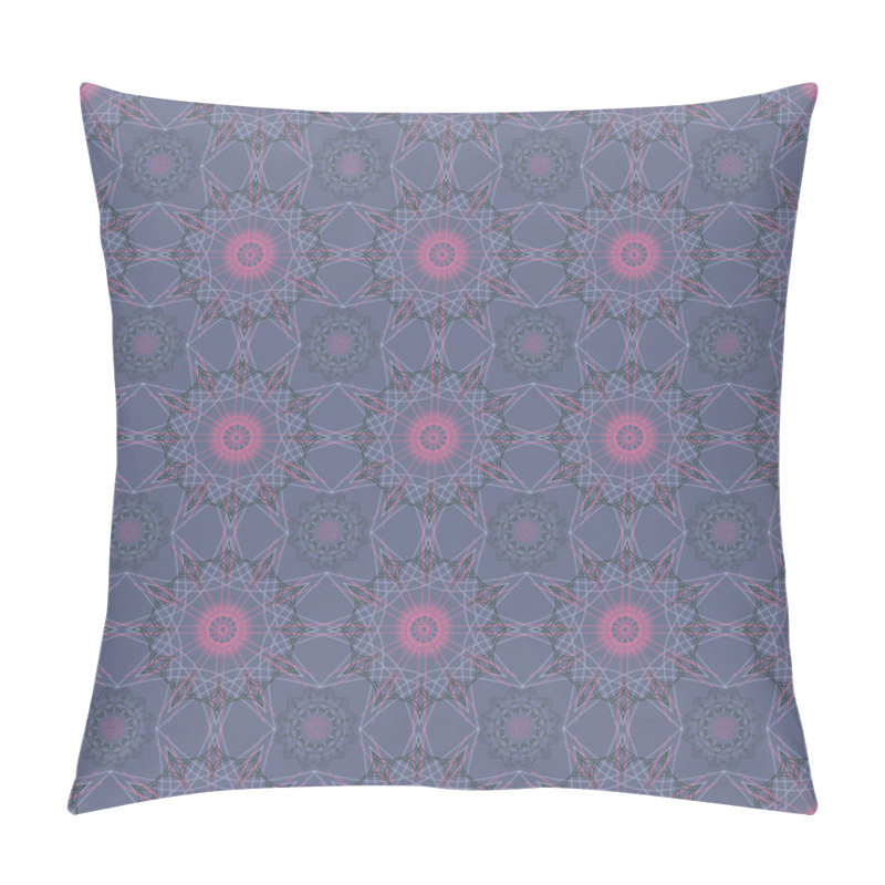 Personality  Mandala Round Geometric Ornament Seamless Pattern. Circular Oriental Design Template Background. Ethnic Tribal  Texture. Pillow Covers