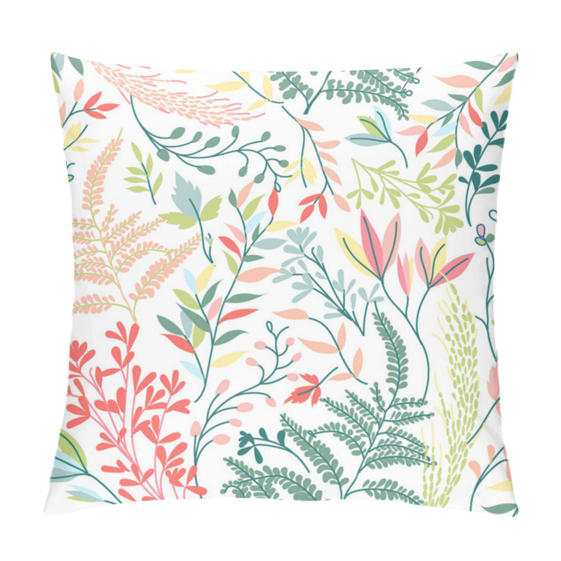 Personality  Tropical Seamless Leaves Pattern. Vector Illustration Pillow Covers