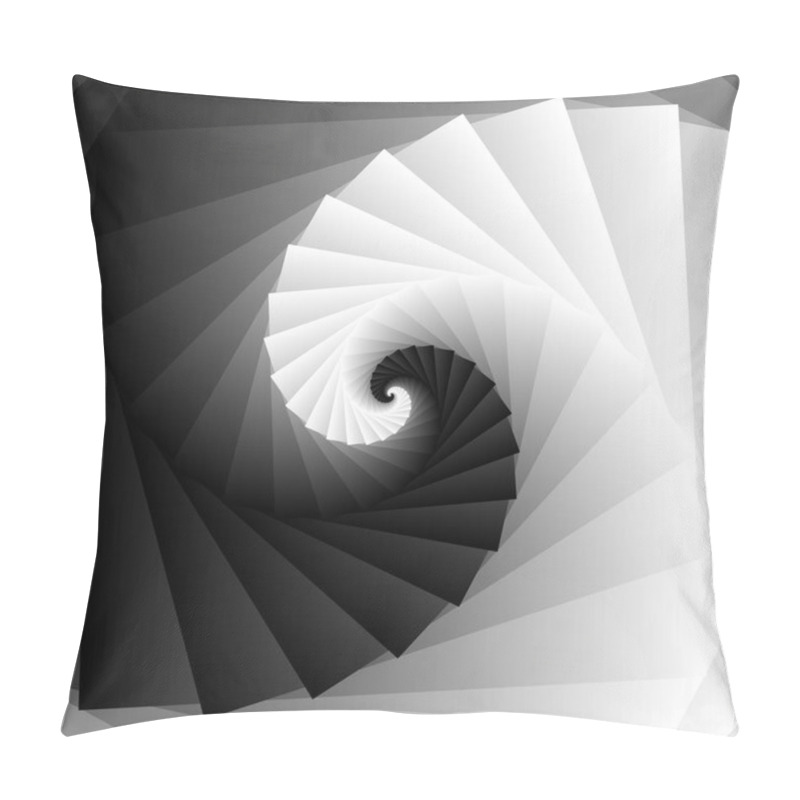 Personality  Spiral Grayscale Geometric Background Pillow Covers