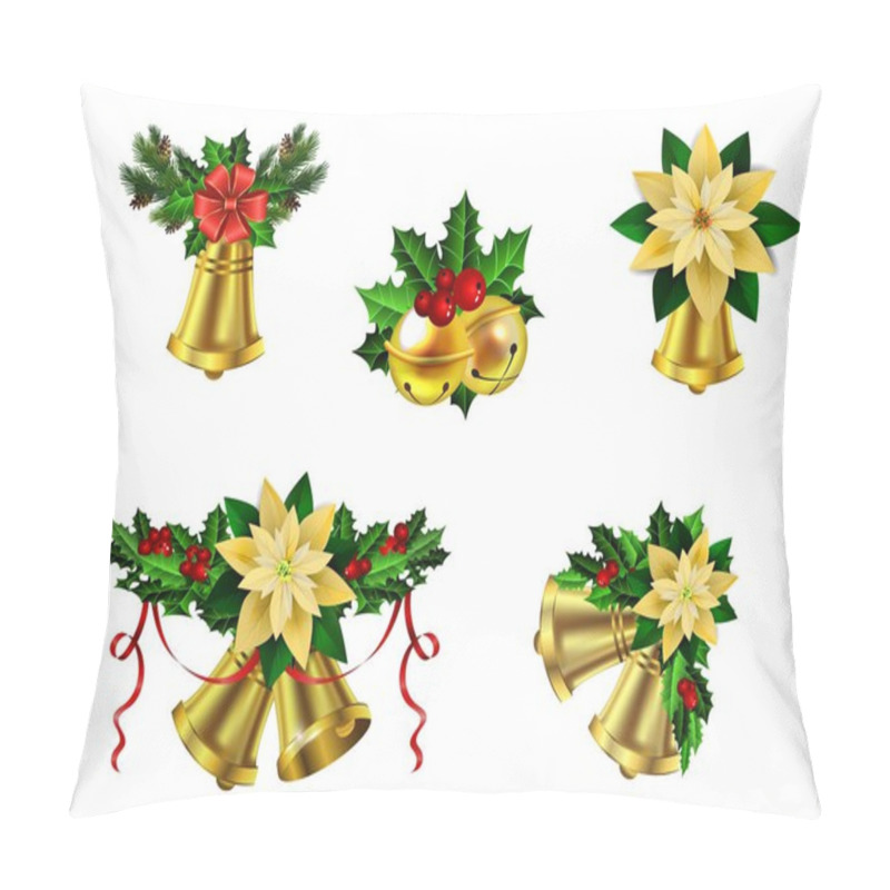 Personality  Christmas Decoration Evergreen Trees And Bell Pillow Covers