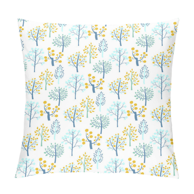 Personality  Seamless Pattern With Trees Pillow Covers