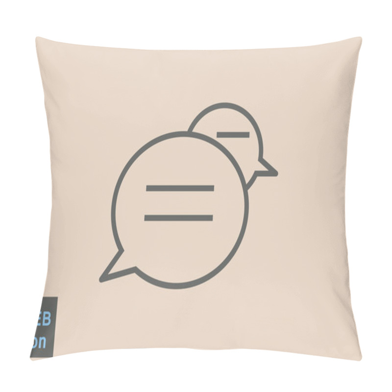 Personality  Dialogue Bubbles Web Icon Pillow Covers