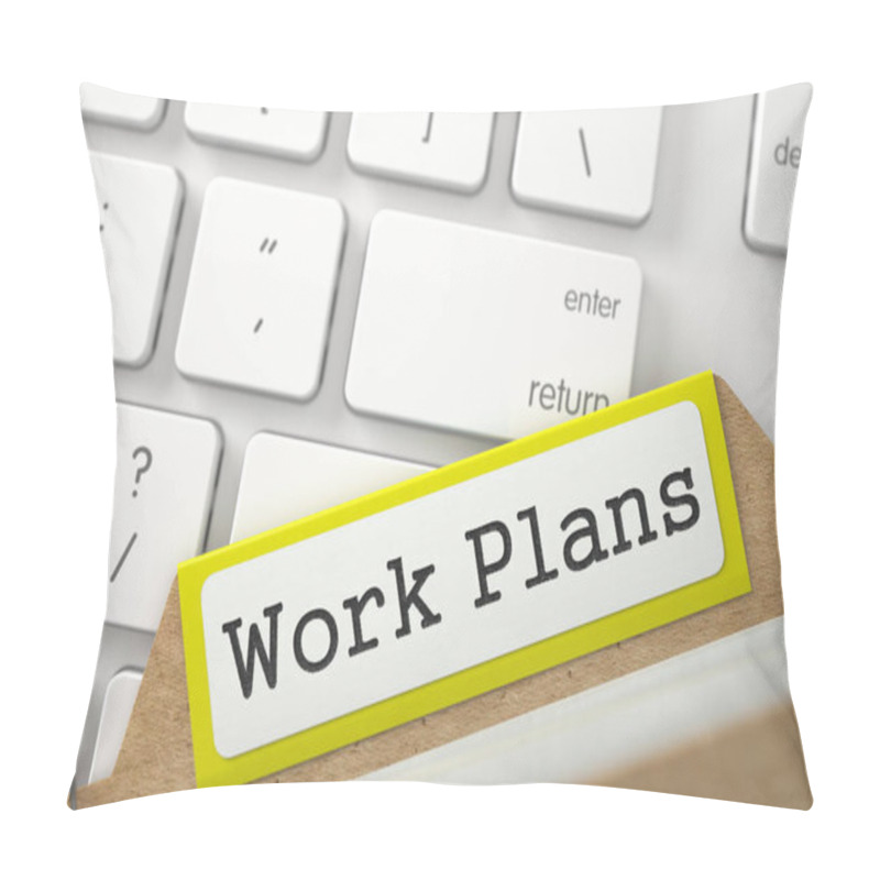 Personality  Folder Index With Work Plans. 3D. Pillow Covers