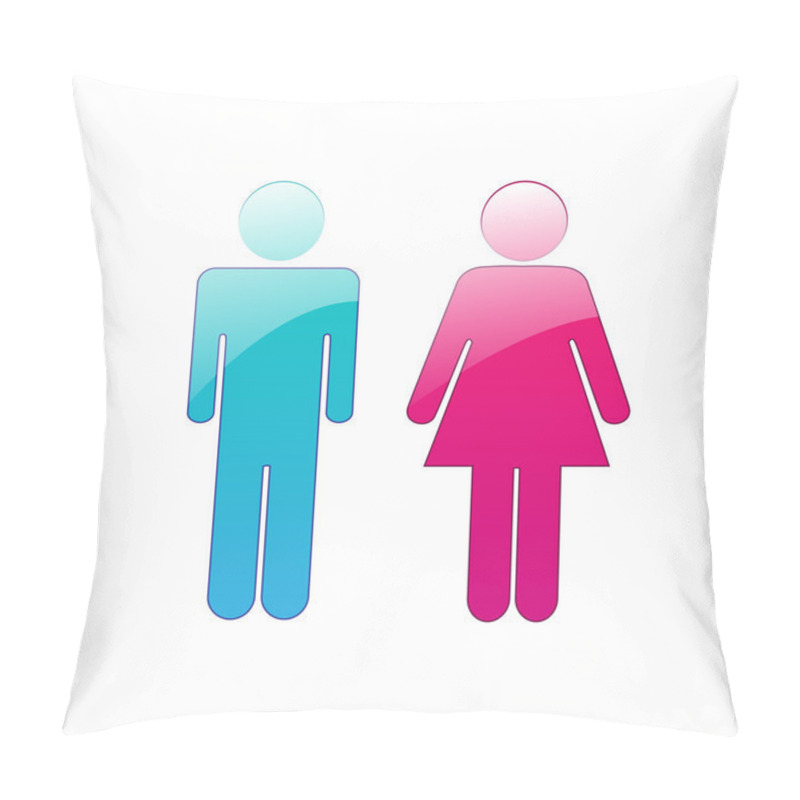 Personality  Illustrator Man & Woman Restroom Pillow Covers