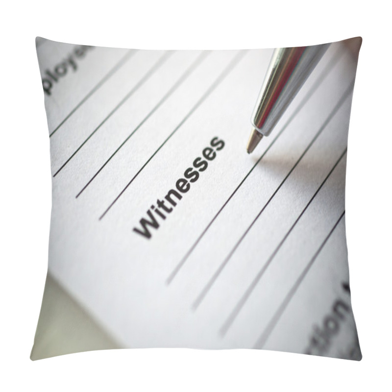 Personality  Hand Writing On Incedent Witnesses Paper. Pillow Covers