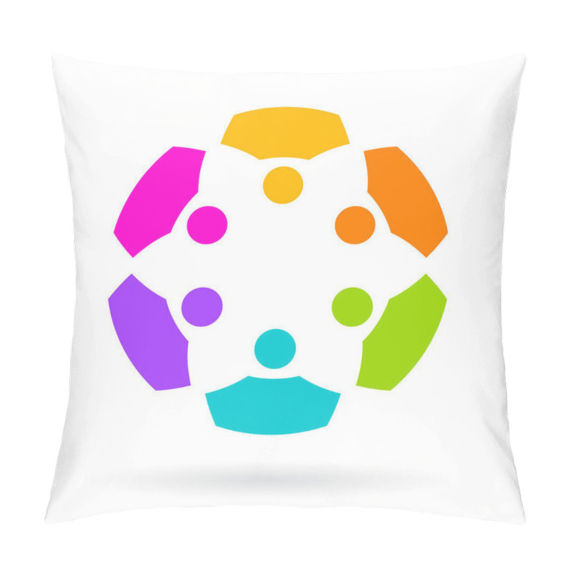 Personality  Abstract People Unity Logo Pillow Covers