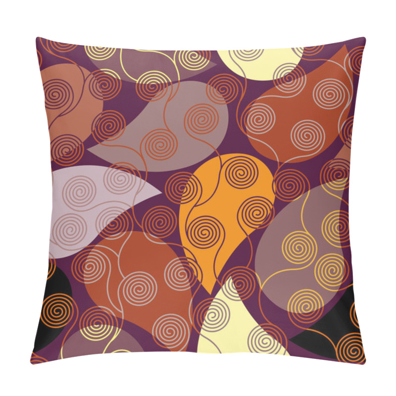 Personality  Curly Waves Pattern In Art Nouveau Style. Pillow Covers