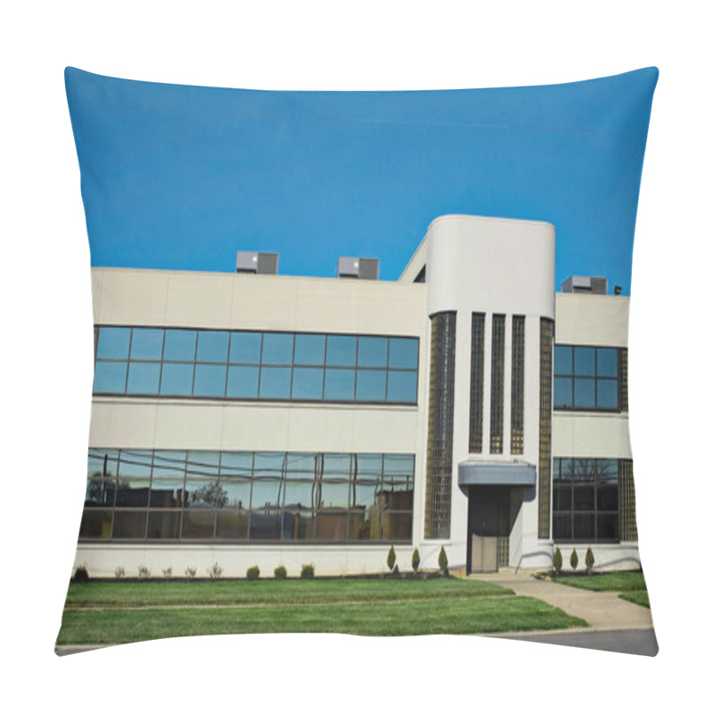 Personality  Gray Building With Glass Block Corners Pillow Covers