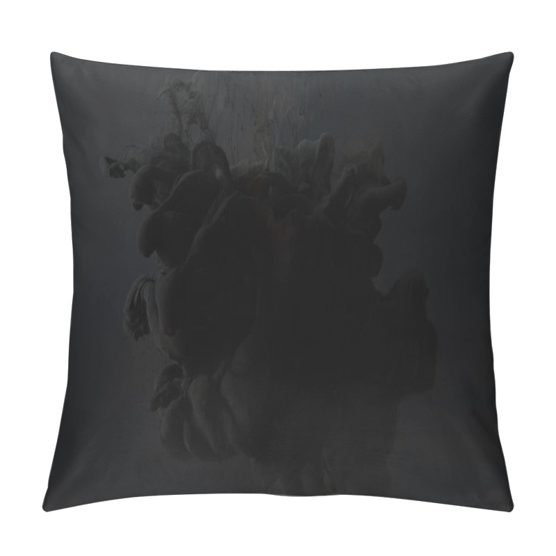 Personality  Black Gouache Paint Splash On Dark Background Pillow Covers