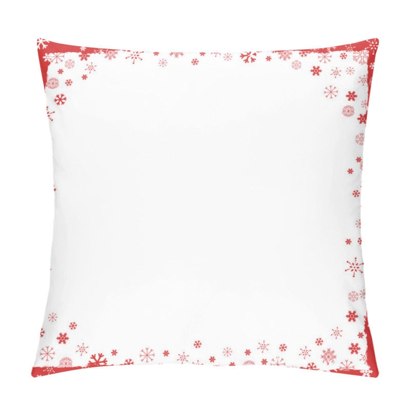 Personality  New Year (Christmas) Background With Snowflakes Border Pillow Covers