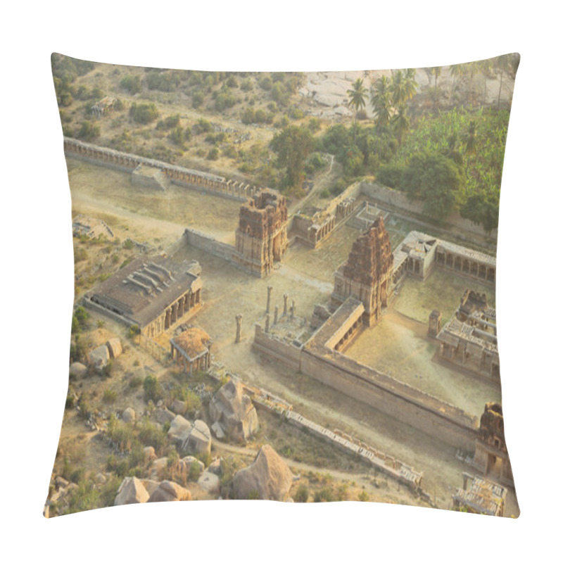 Personality  Top View Of Ruins From Mountain Matangi On Sunrise, Hampi, India Pillow Covers