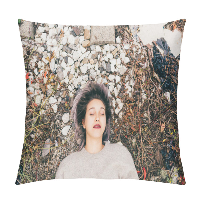 Personality  Woman Outdoor In The City  Pillow Covers