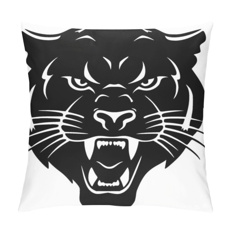 Personality  Panther - Minimalist And Flat Logo - Vector Illustration Pillow Covers