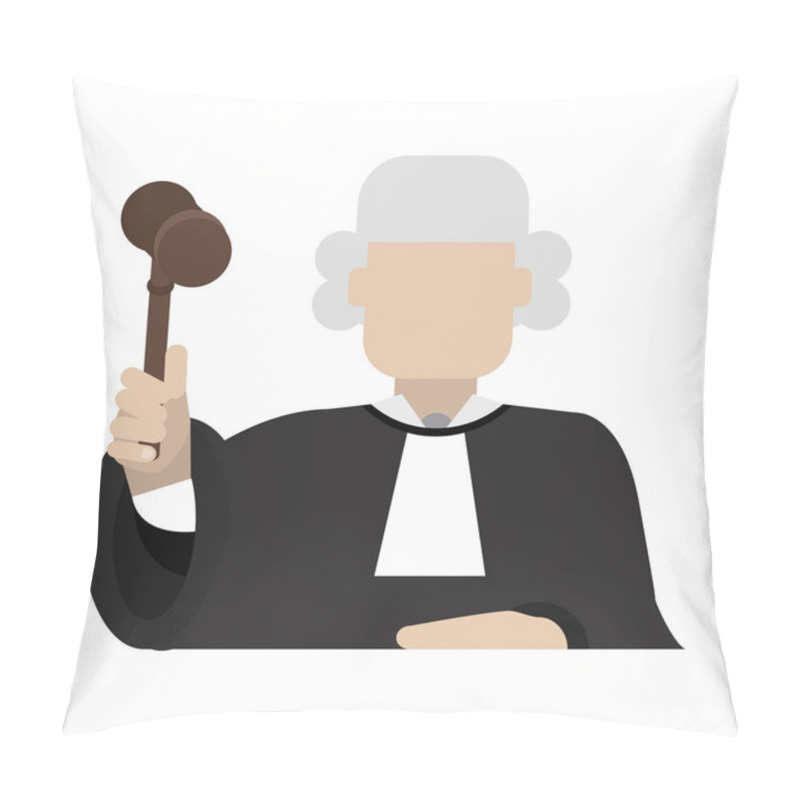 Personality  Judge With Gavel Avatar Pillow Covers