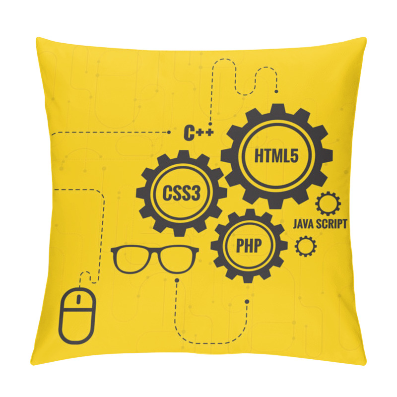 Personality  The Concept Of Creating Web Project. Pillow Covers