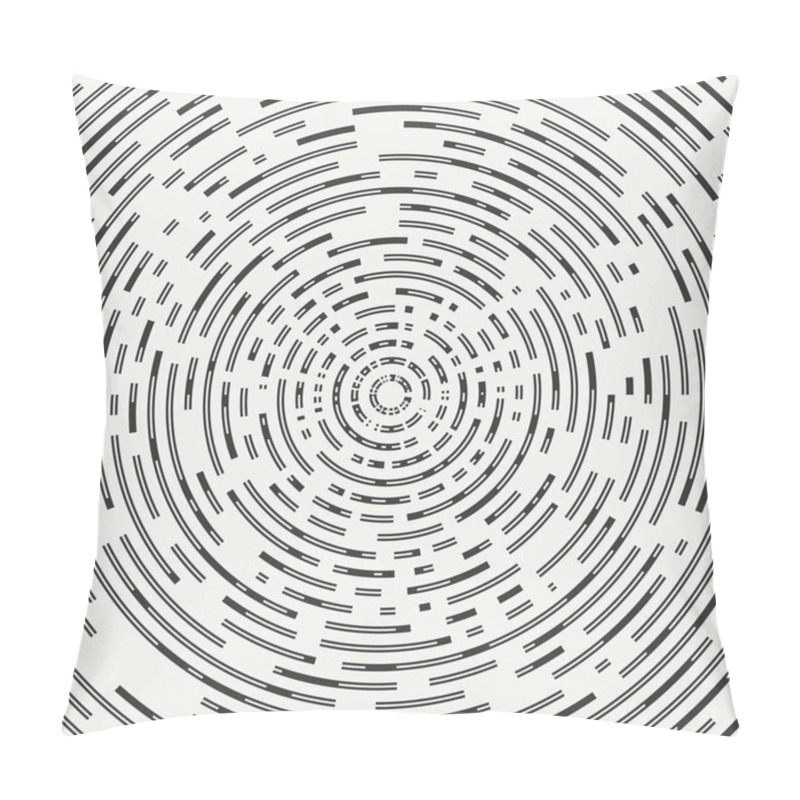 Personality  Abstract Segmented Geometric Circle Shape. Radial Concentric Circles. Rings. Swirly Concentric Segmented Circles. Design Element. Random Lines. Vector Illustration. Graphic Texture. Background. Pillow Covers