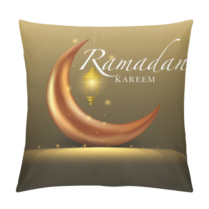 Personality  Islamic Background With Ramadan Lantern And Crescent Moon 3D Illustration. Decoration For Ramadan Kareem, Mawlid, Iftar, Isra Miraj, Eid Al Fitr Adha And Muharram. Pillow Covers