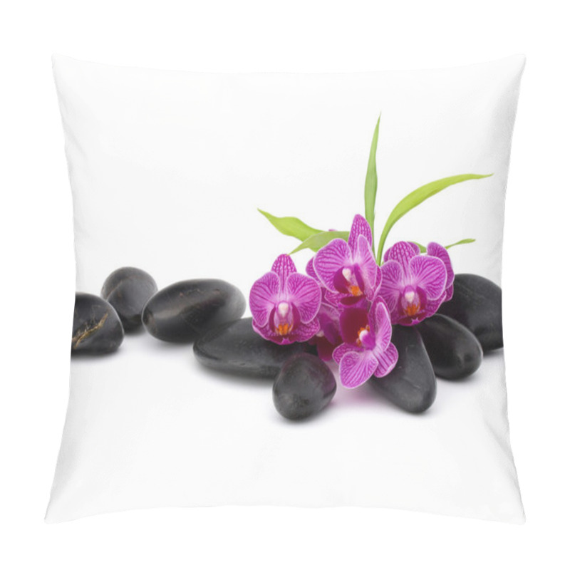 Personality  Zen Pebbles And Orchid Flowers Pillow Covers