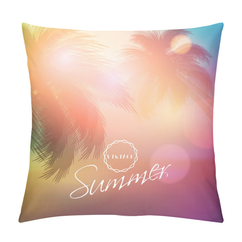 Personality  Paradise Island In Sunset Pillow Covers