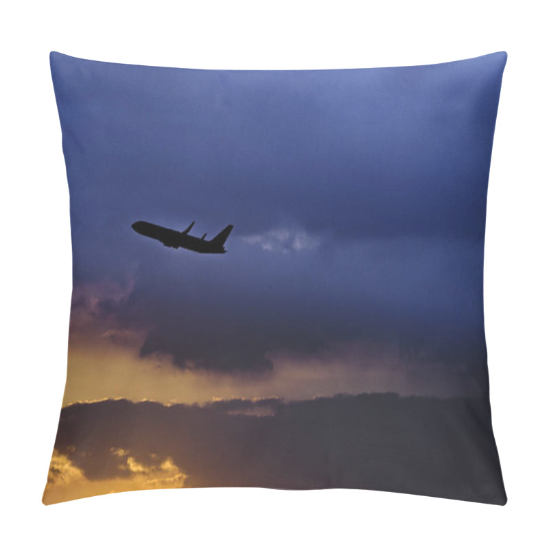 Personality  Plane Leaving City, Guayaquil, Ecuador Pillow Covers