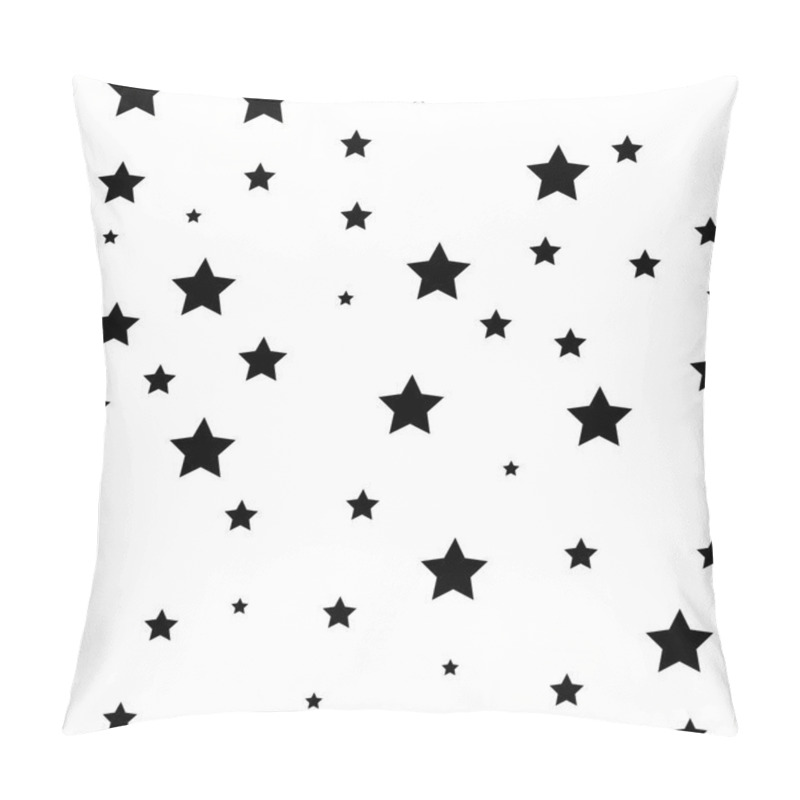 Personality  Star Seamless Pattern. White And Grey Retro Background. Chaotic Elements. Abstract Geometric Shape Texture. Effect Of Sky . Design Template For Wallpaper,wrapping, Textile. Vector Illustration Pillow Covers