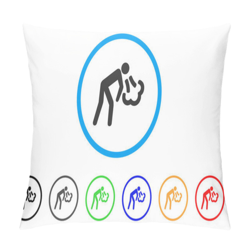 Personality  Vomiting Rounded Icon Pillow Covers