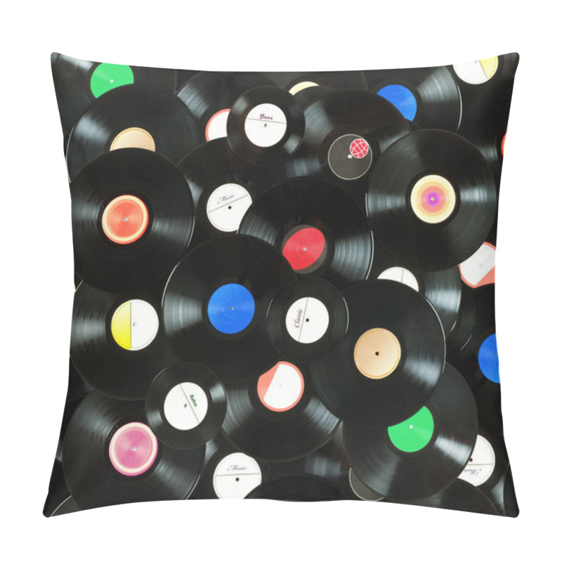 Personality  Vinyl Records Background Pillow Covers