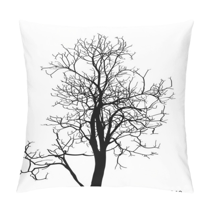 Personality  Dead Tree Without Leaves Vector Illustration Sketched, EPS 10. Pillow Covers