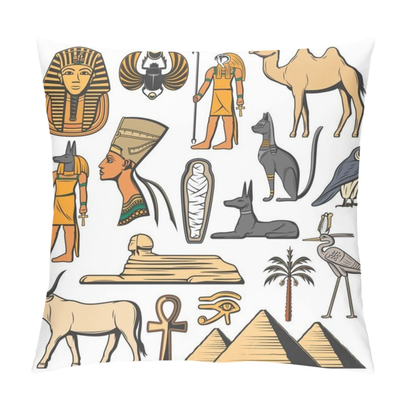 Personality  Ancient Egypt Pharaoh, Pyramids, Sphinx And Gods Pillow Covers