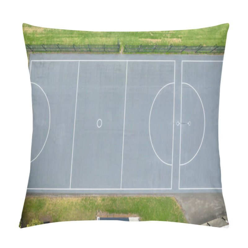 Personality  Drone Aerial Photograph Of The Netball Courts At Summerhayes Park In The Town Of Winmalee In The Blue Mountains In New South Wales, Australia. Pillow Covers