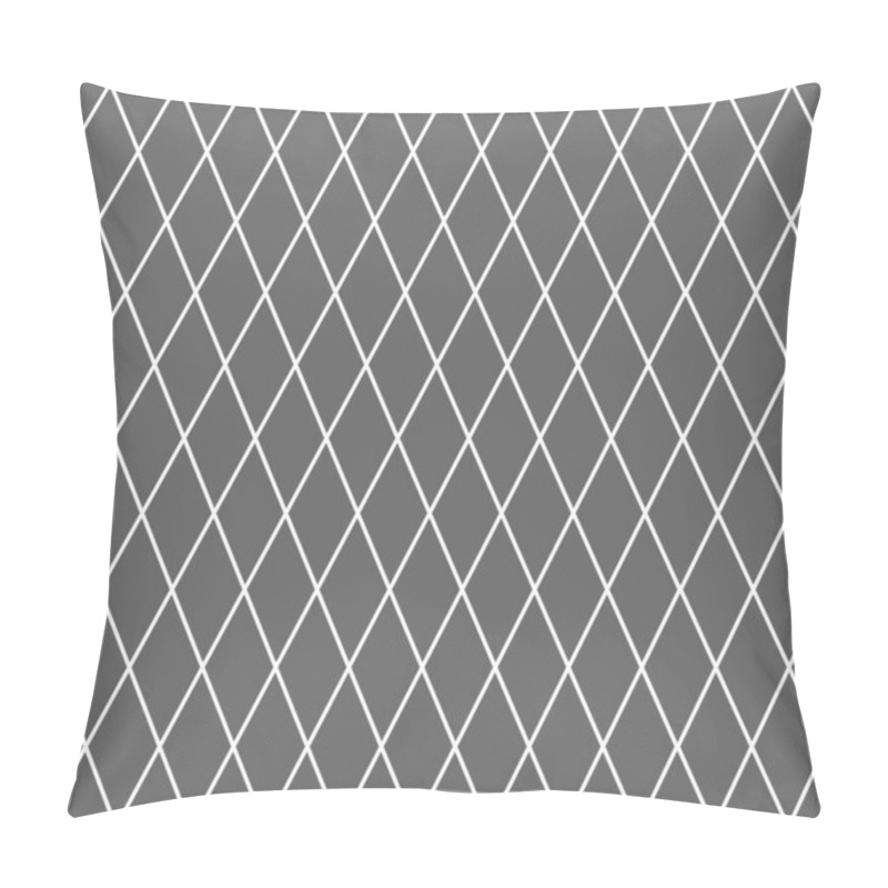 Personality  Geometric Grid Cell Rhombus Pattern Background. Pillow Covers