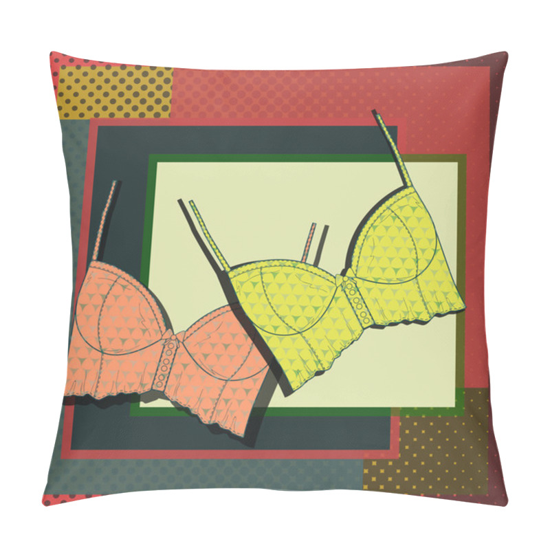 Personality  Lingerie Card. Vector Illustration Pillow Covers