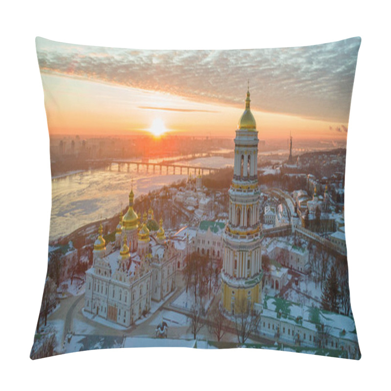 Personality  Orange Sunset And Cloud Over Cityscape Kiev, Ukraine, Europe Pillow Covers