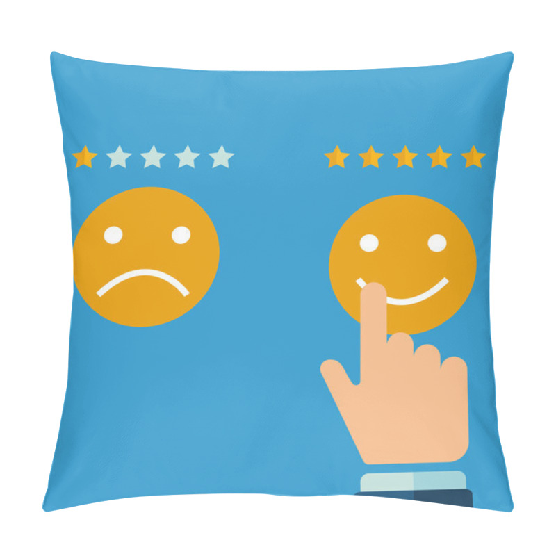 Personality  Hand Rating On Customer Service Pillow Covers